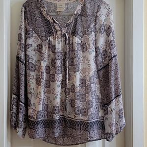 Floral Print Tunic Blouse